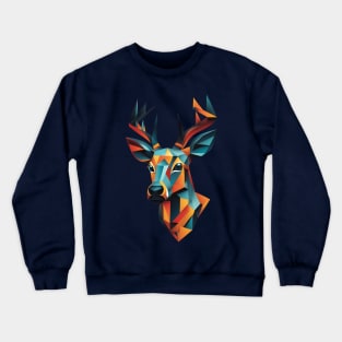 Geometric Deer Crewneck Sweatshirt